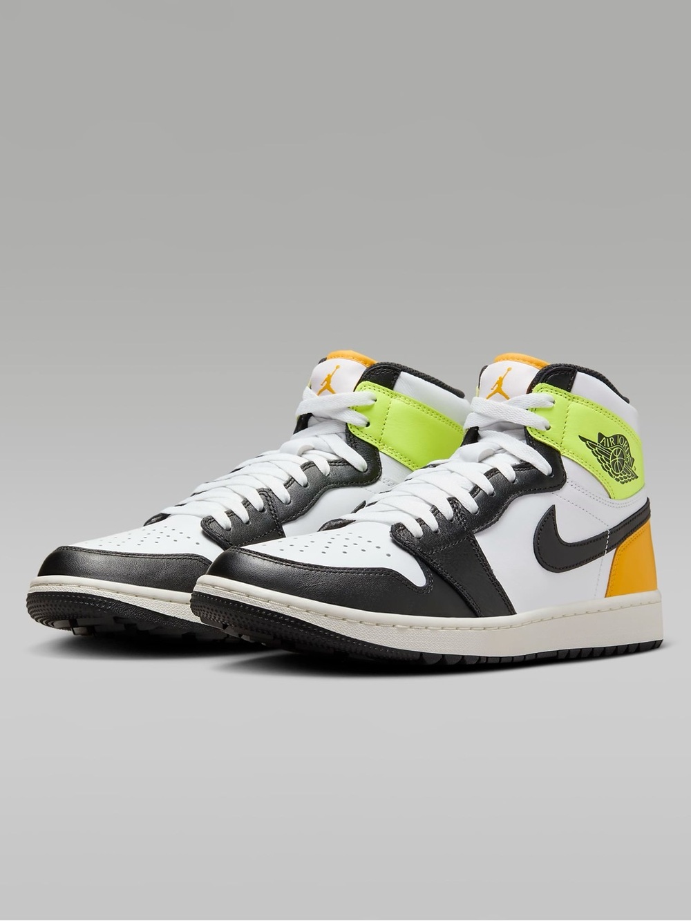 Nike Air Jordan 1 Retro Golf High Top Sneakers Volt Gold Sz 11.5